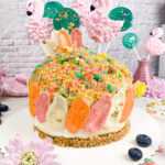 Japanischer Käsekuchen mit Topping