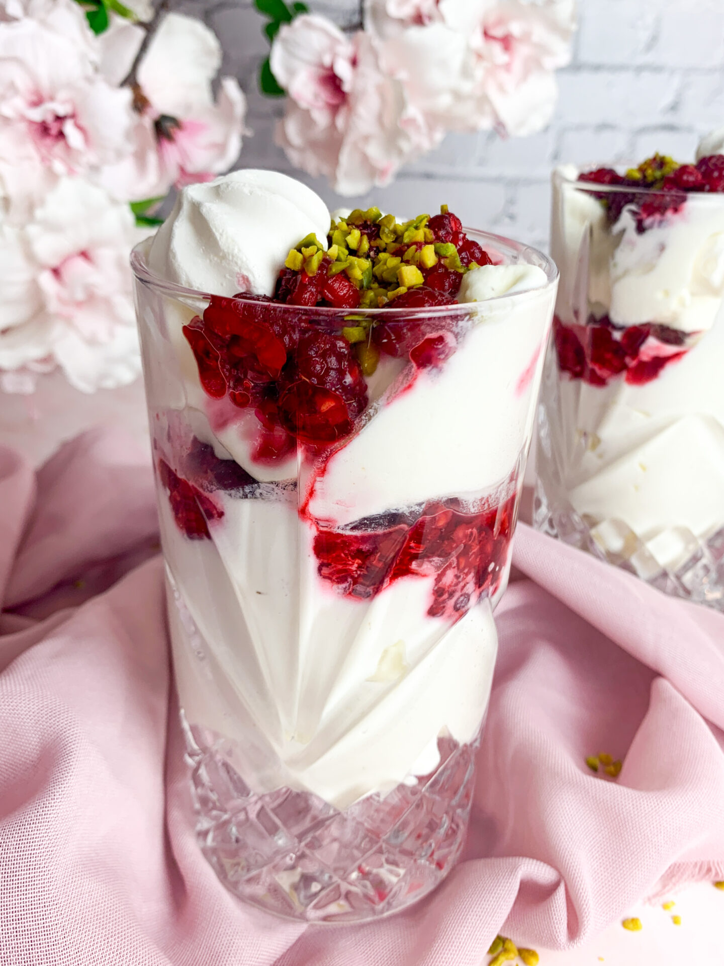 Glas mit Dessert