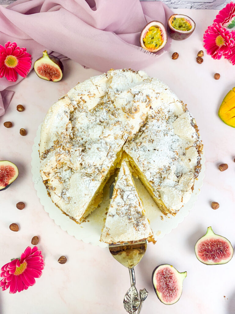 Das ist ein Foto der Orientalischen Trümmertorte von oben.