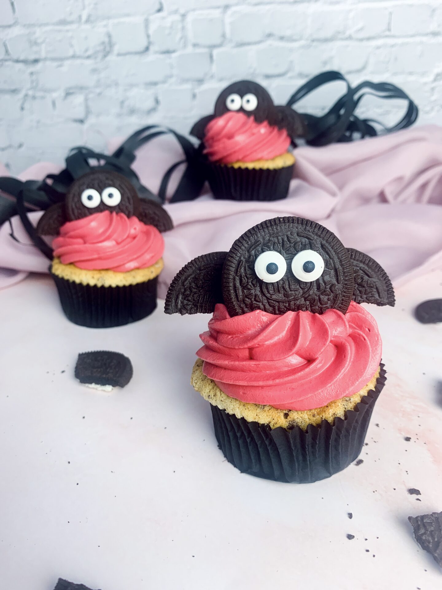 Fledermaus-Muffin, Halloween-Cupcake, Oreo-Cupcake